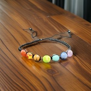 Adjustable 7 Chakra Bracelet Natural Healing Gemstone Bracelet
